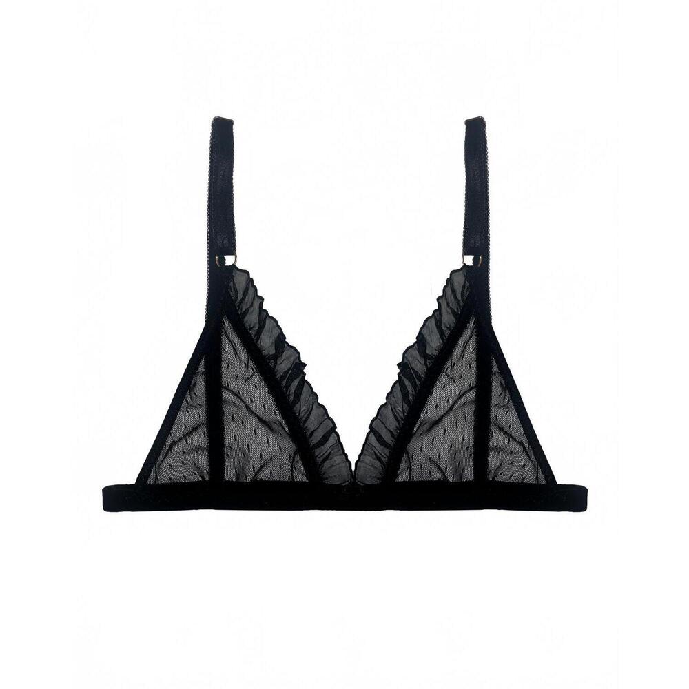 NEW TITOV women's jackie triangle bralette in black